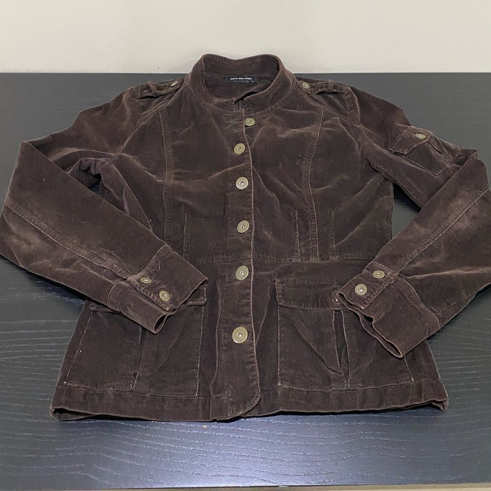 Calvin Klein Women’s Stretch Brown Suede Jacket